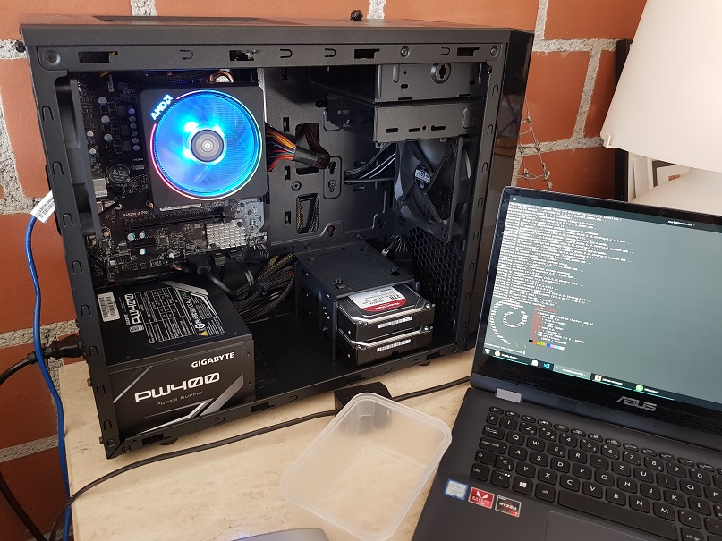 Location of server, test of SSH access and web server