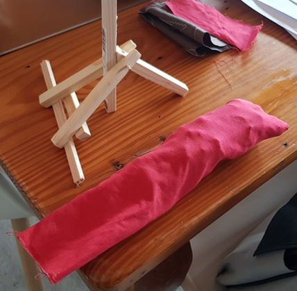 Easel base and bag of rocks