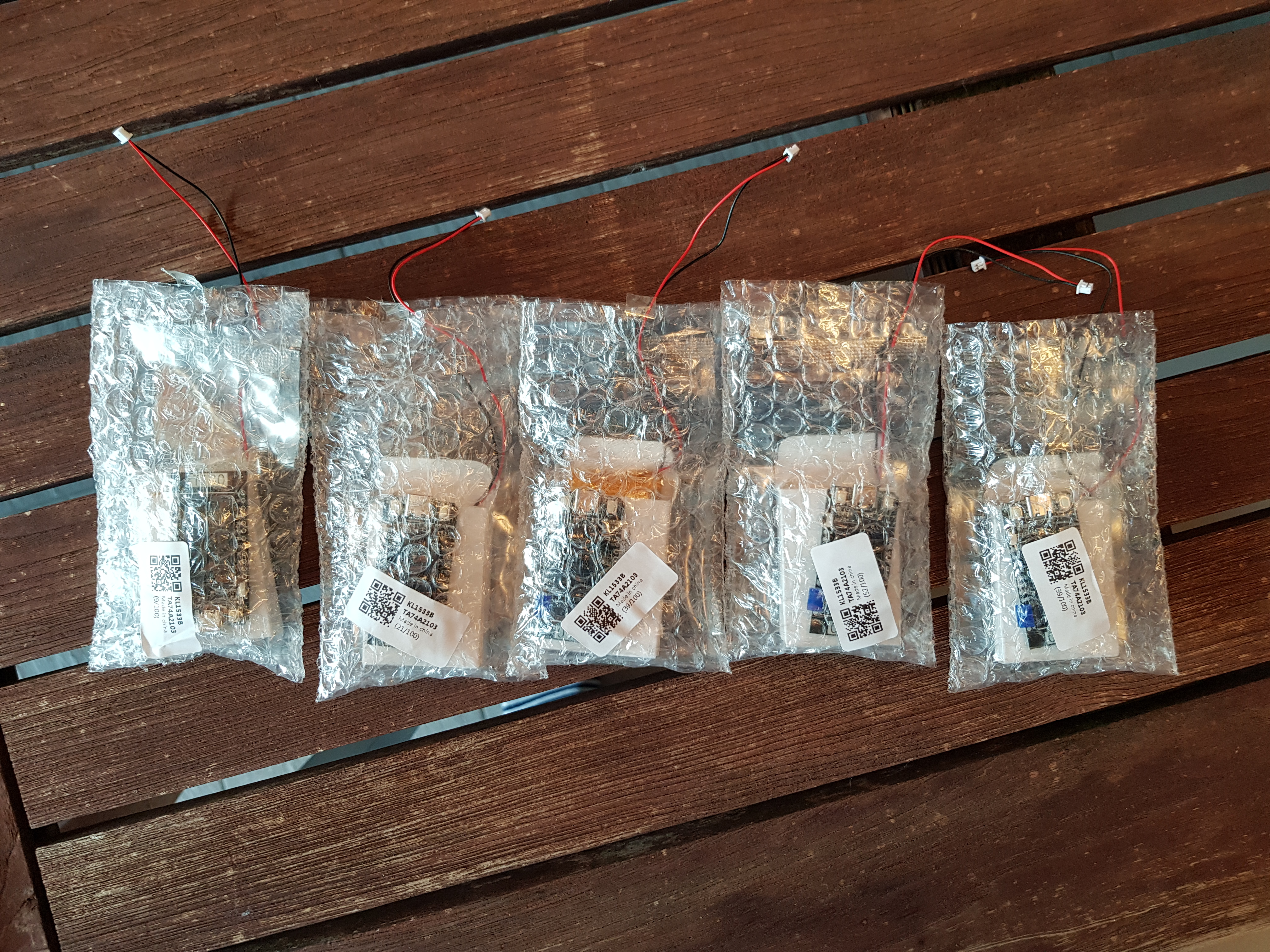 Lineup with 5 finished ESP32