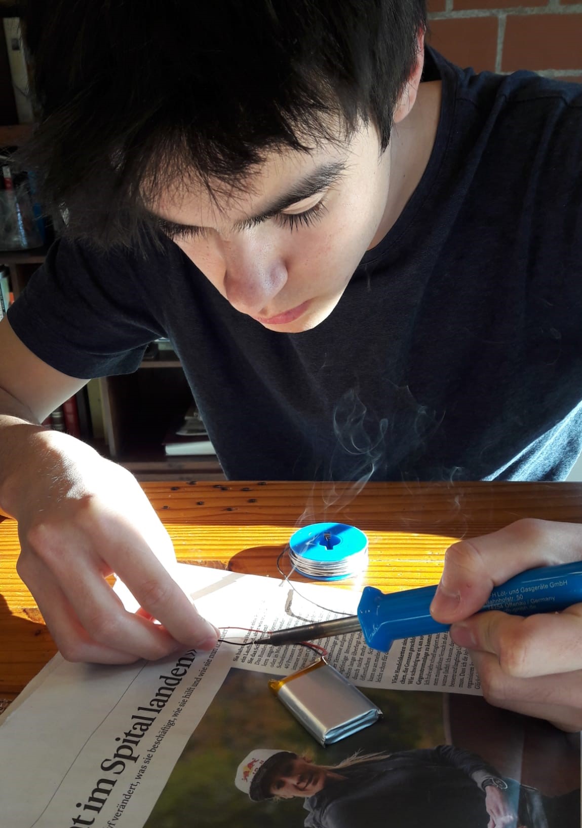 Soldering battery connectors