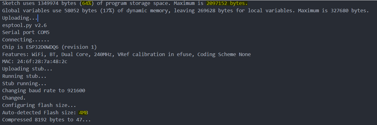 Result of partition table resizing